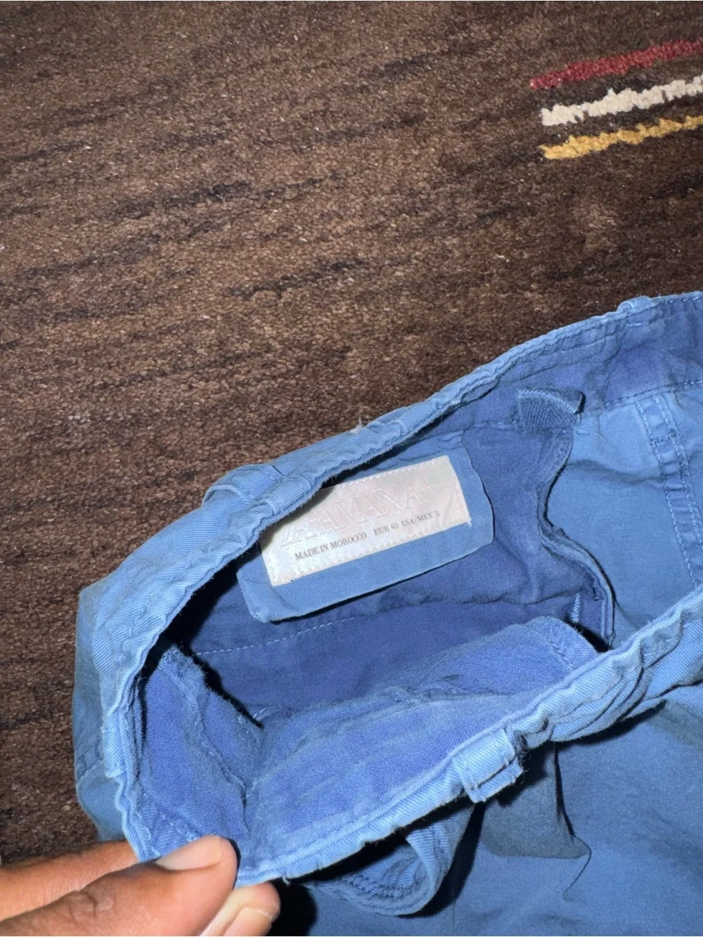 Men's Blue Zara Cargo Pants - Size 31